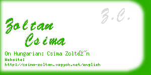 zoltan csima business card